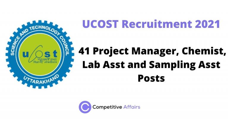 UCOST Recruitment 2021