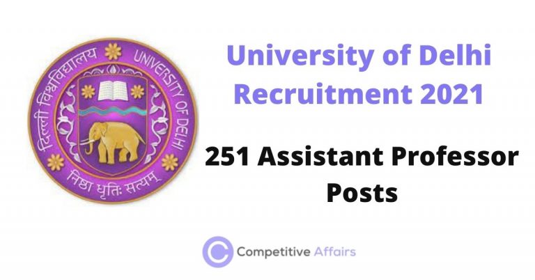 University of Delhi Recruitment 2021