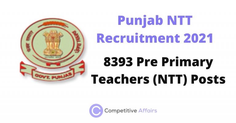 Punjab NTT Recruitment 2021