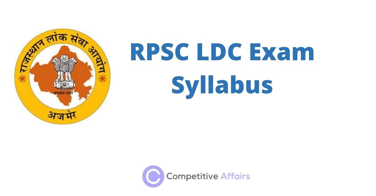 RPSC LDC Exam Syllabus