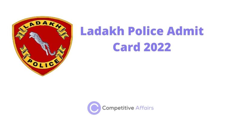 Ladakh Police Admit Card 2022